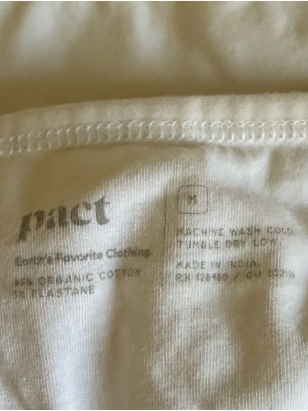 Pact 95% Organic Cotton White Everyday Spaghetti Strap Camisole - Picture 6 of 8